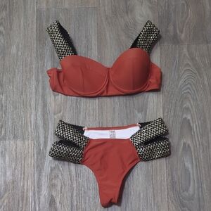 Elegant Rust Bikini Set